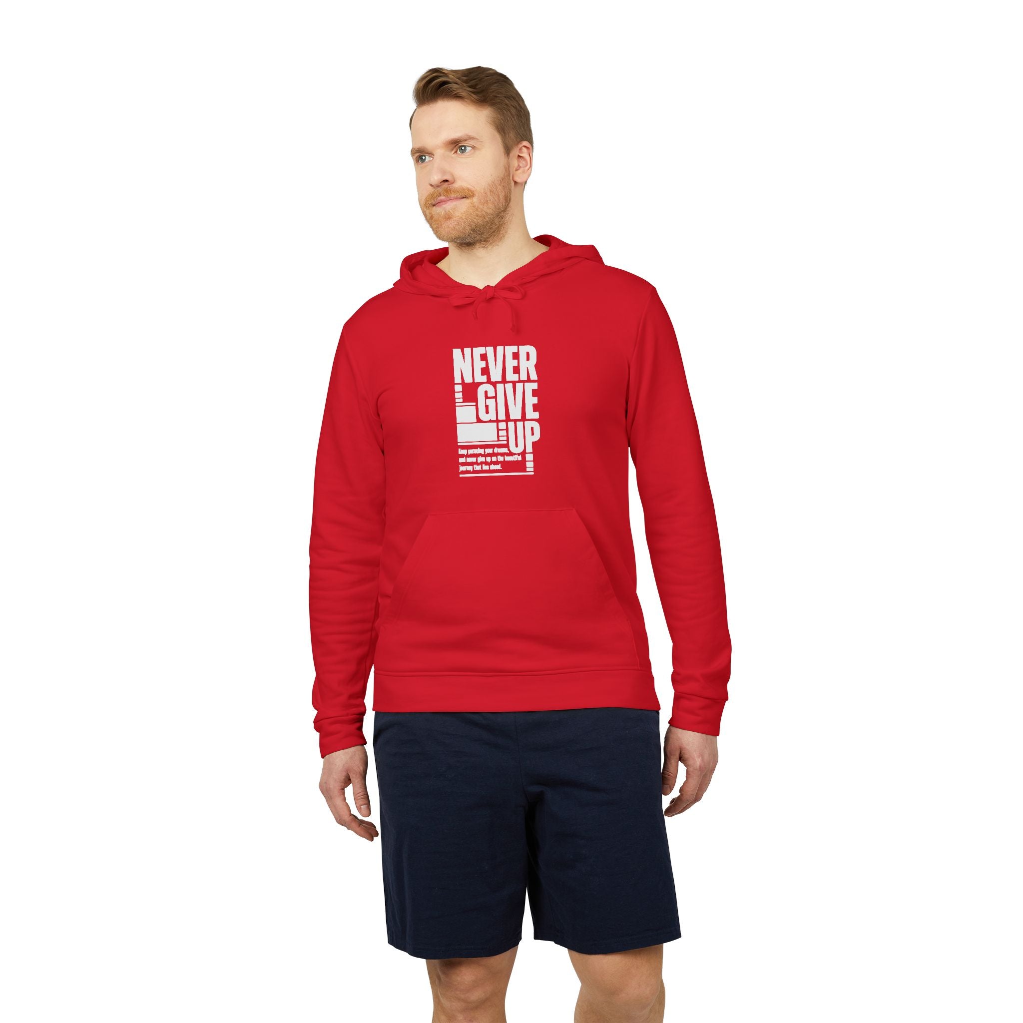 Never Give Up adidas Unisex Fleece Hoodie