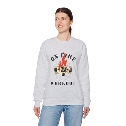 On Fire Workout Heavy Blend™ Crewneck Sweatshirt