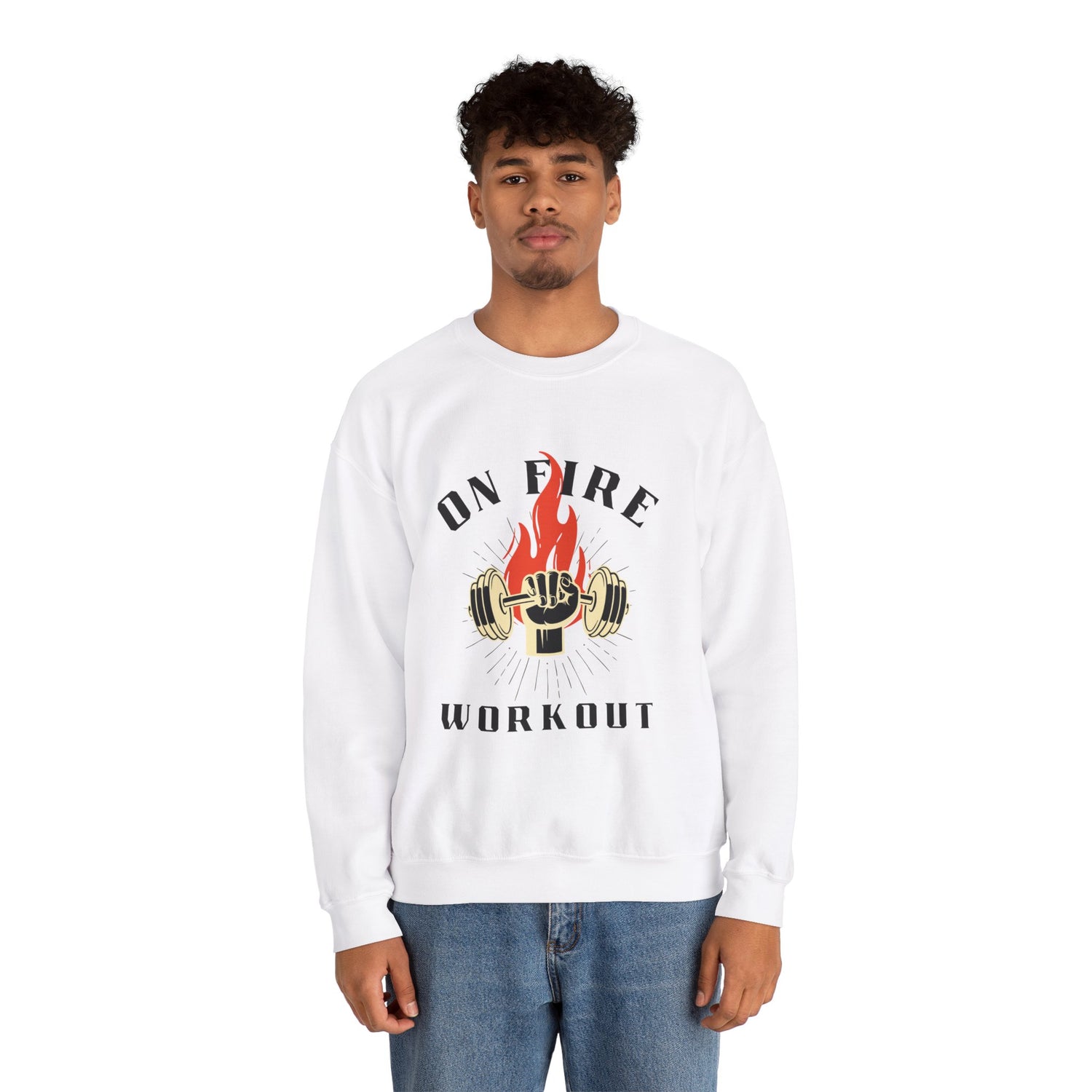 On Fire Workout Heavy Blend™ Crewneck Sweatshirt