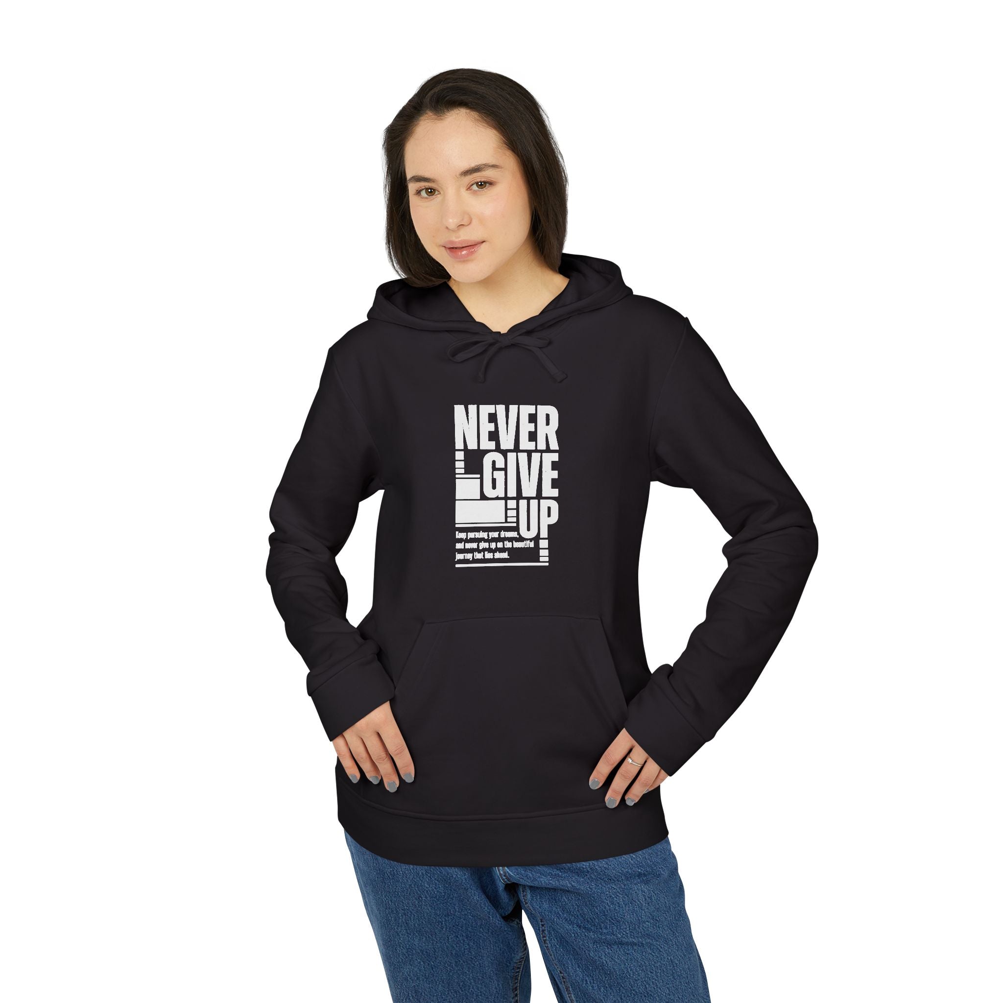 Never Give Up adidas Unisex Fleece Hoodie