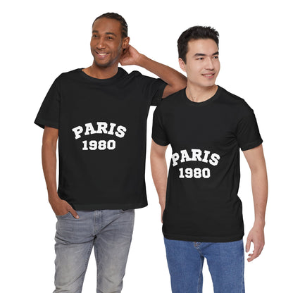 Paris 1980 Unisex Jersey Short Sleeve Tee