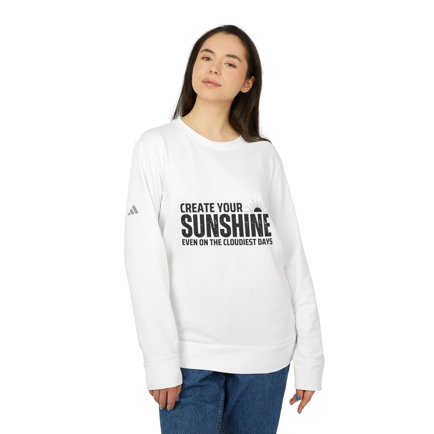 Sunshine adidas Unisex Fleece Crewneck Sweatshirt