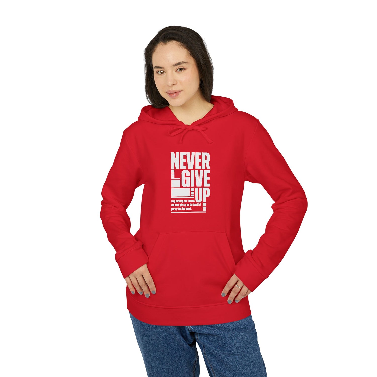 Never Give Up adidas Unisex Fleece Hoodie