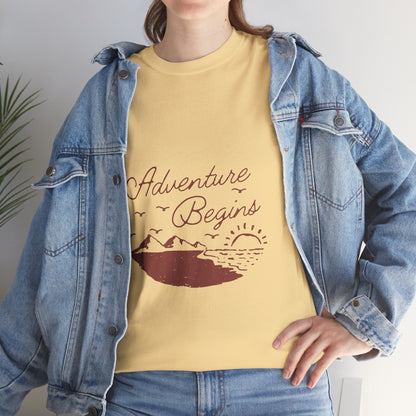 Adventure Begins Unisex Heavy Cotton Tee