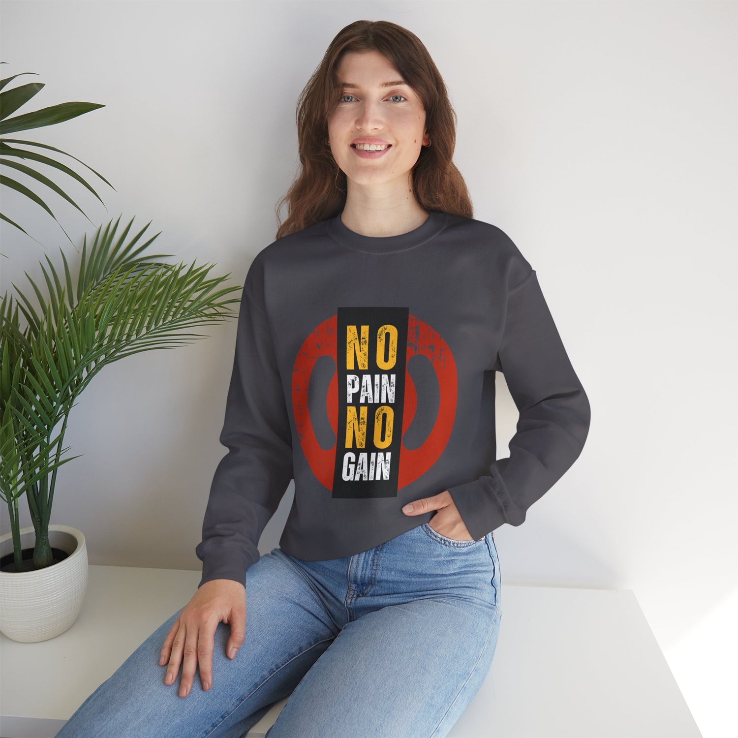 No Pain No Gain Unisex Heavy Blend™ Crewneck Sweatshirt