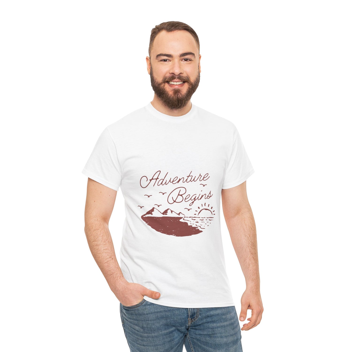 Adventure Begins Unisex Heavy Cotton Tee