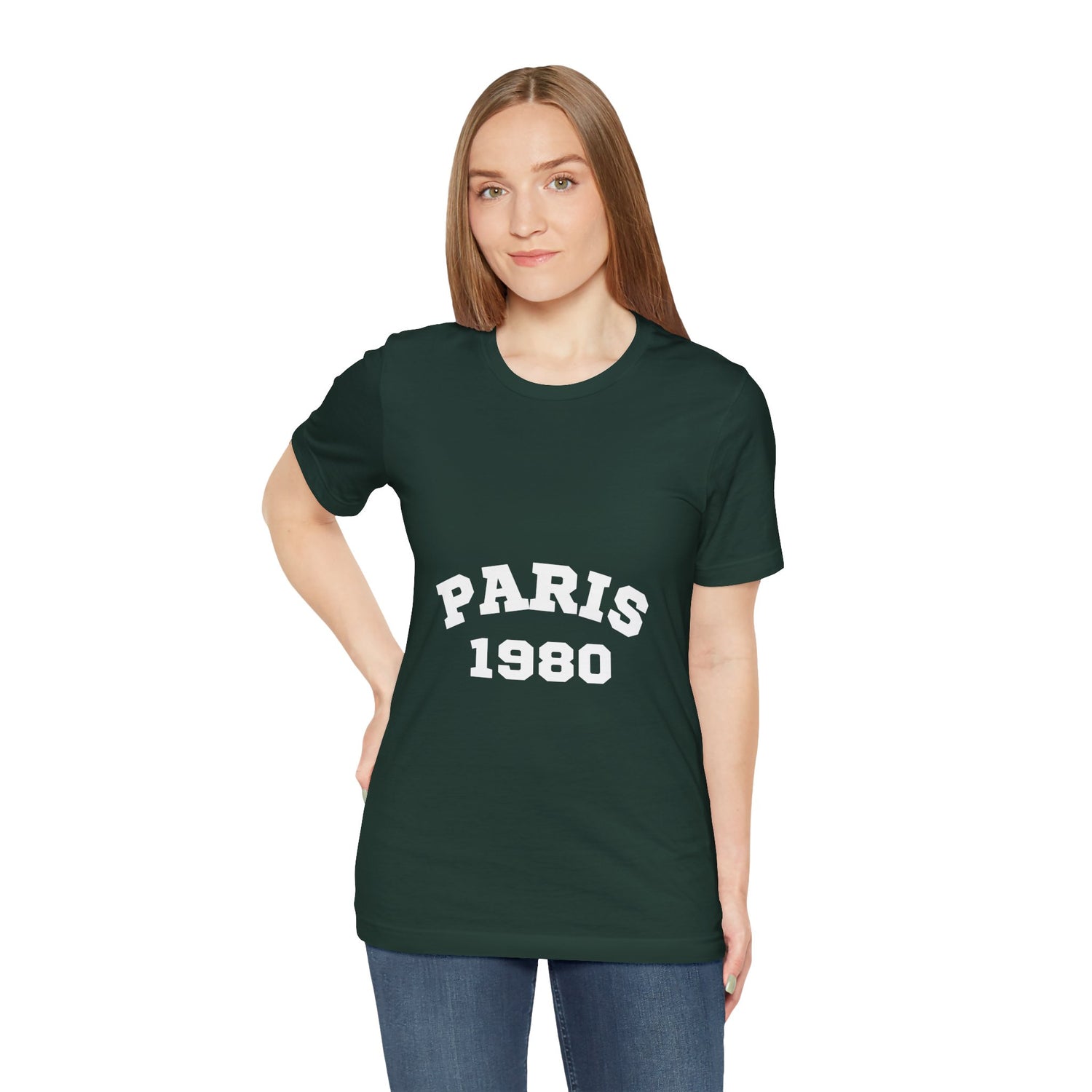 Paris 1980 Unisex Jersey Short Sleeve Tee