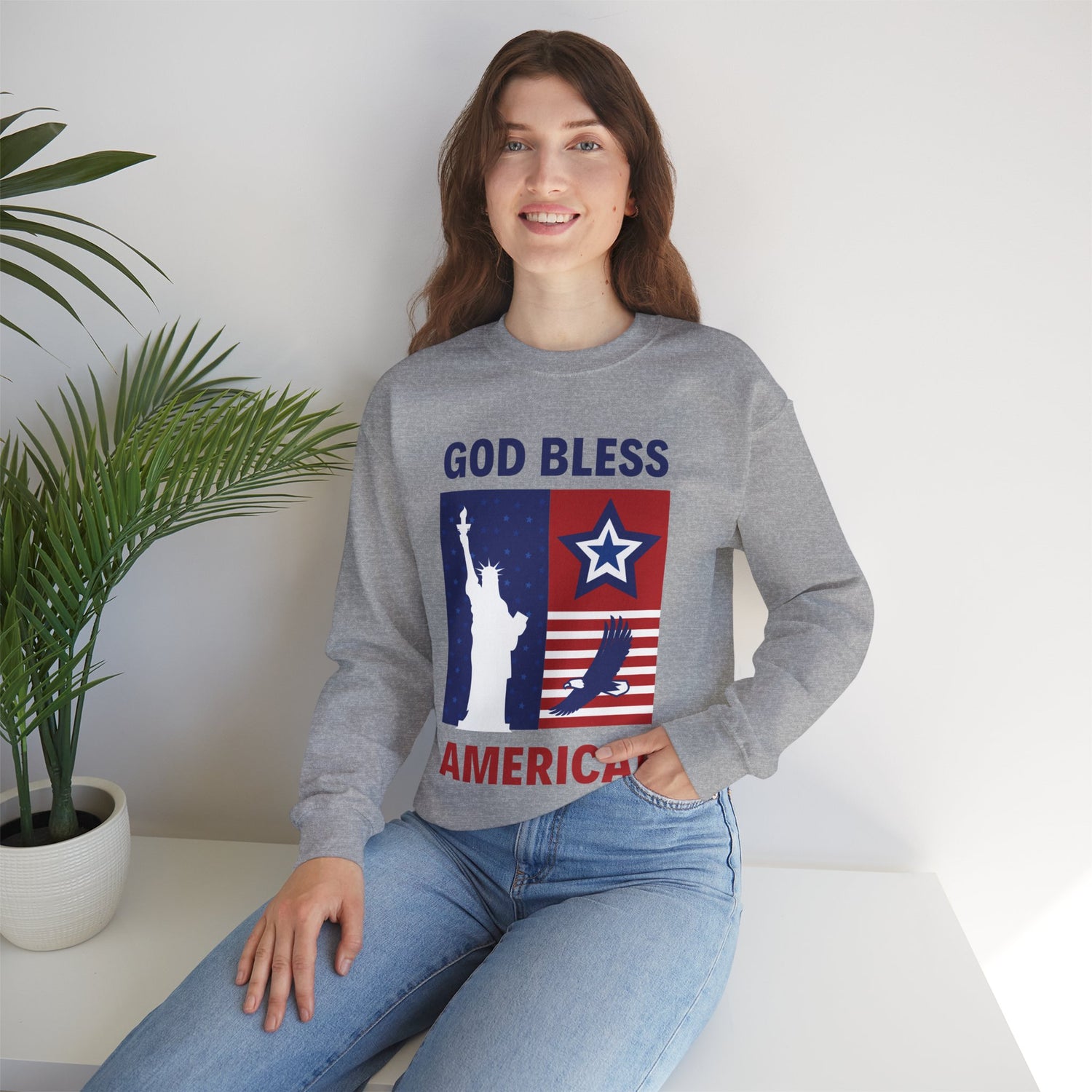 Bless America Unisex Heavy Blend™ Crewneck Sweatshirt