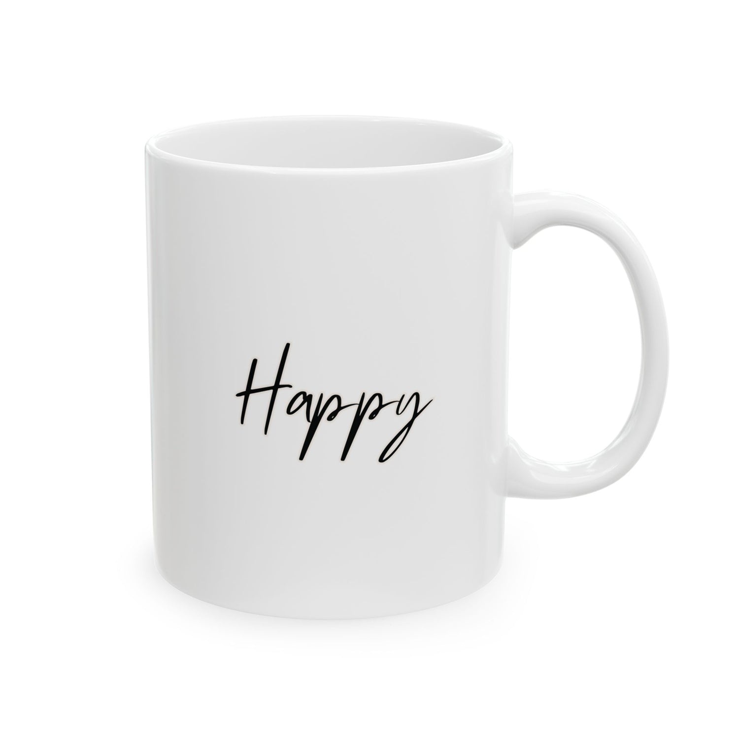 Happy Ceramic Mug, (11oz, 15oz)