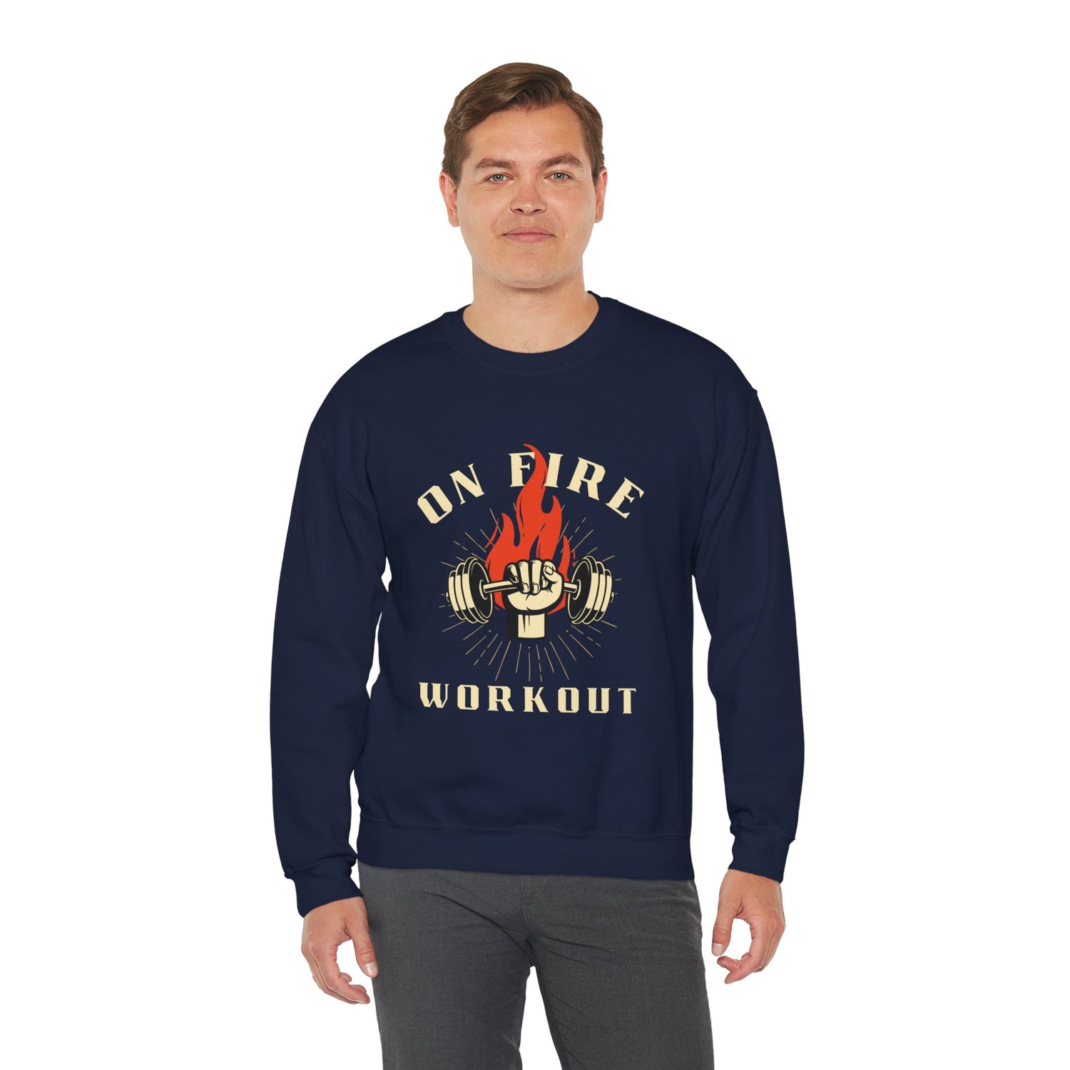 On Fire Workout Heavy Blend™ Crewneck Sweatshirt