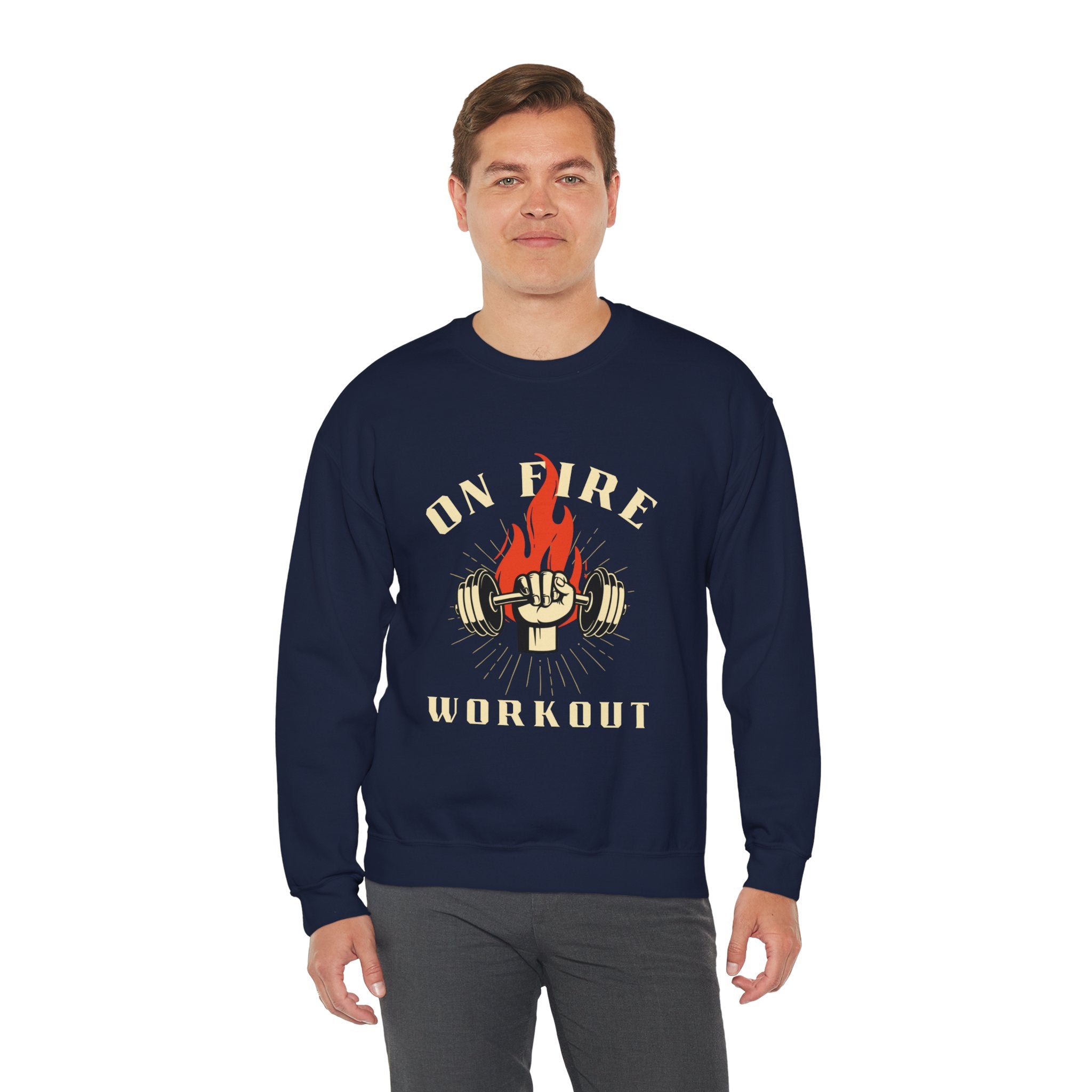 On Fire Workout Heavy Blend™ Crewneck Sweatshirt