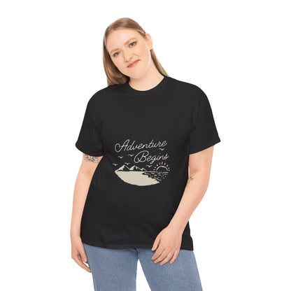 Adventure Begins Unisex Heavy Cotton Tee