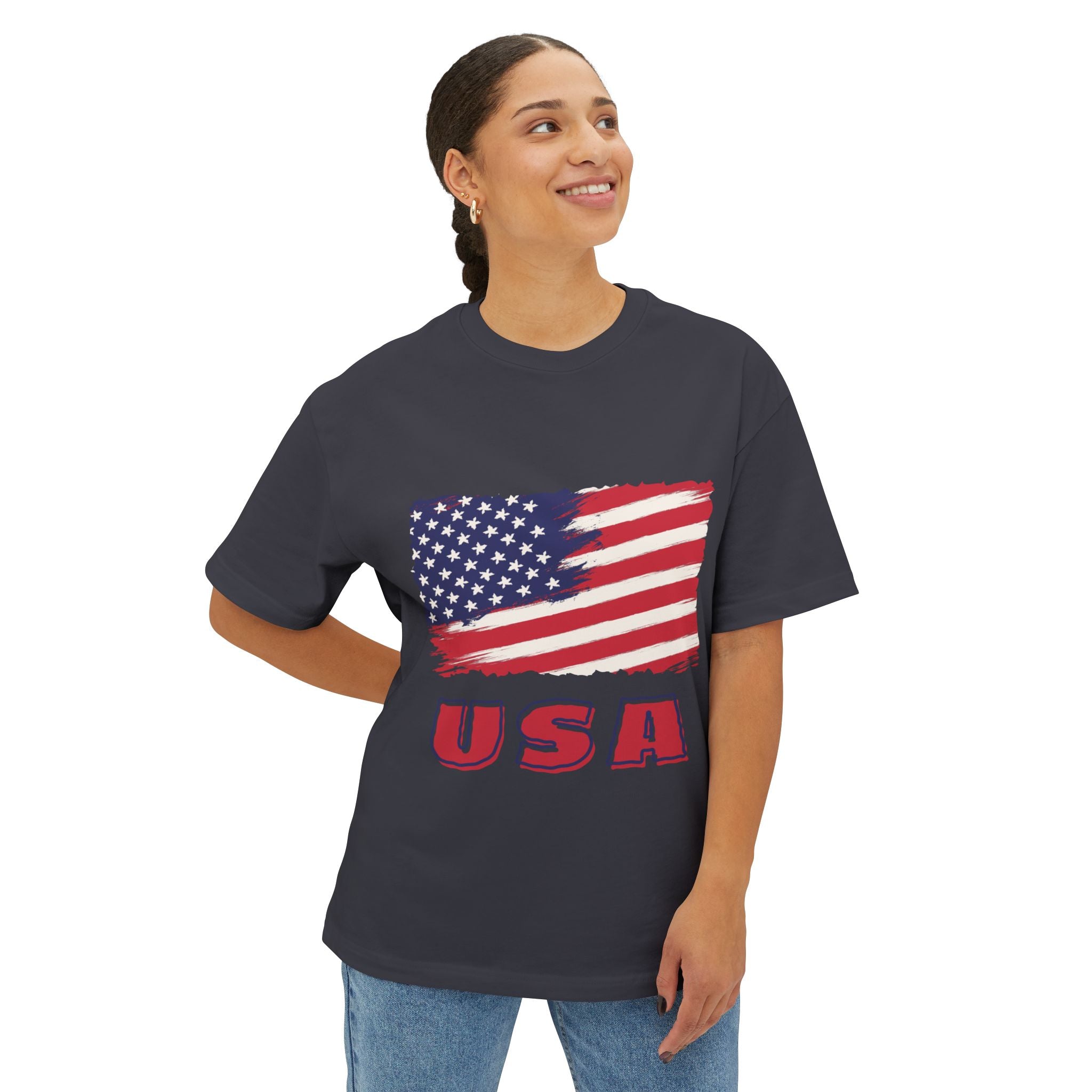 USA Unisex Oversized Boxy Tee