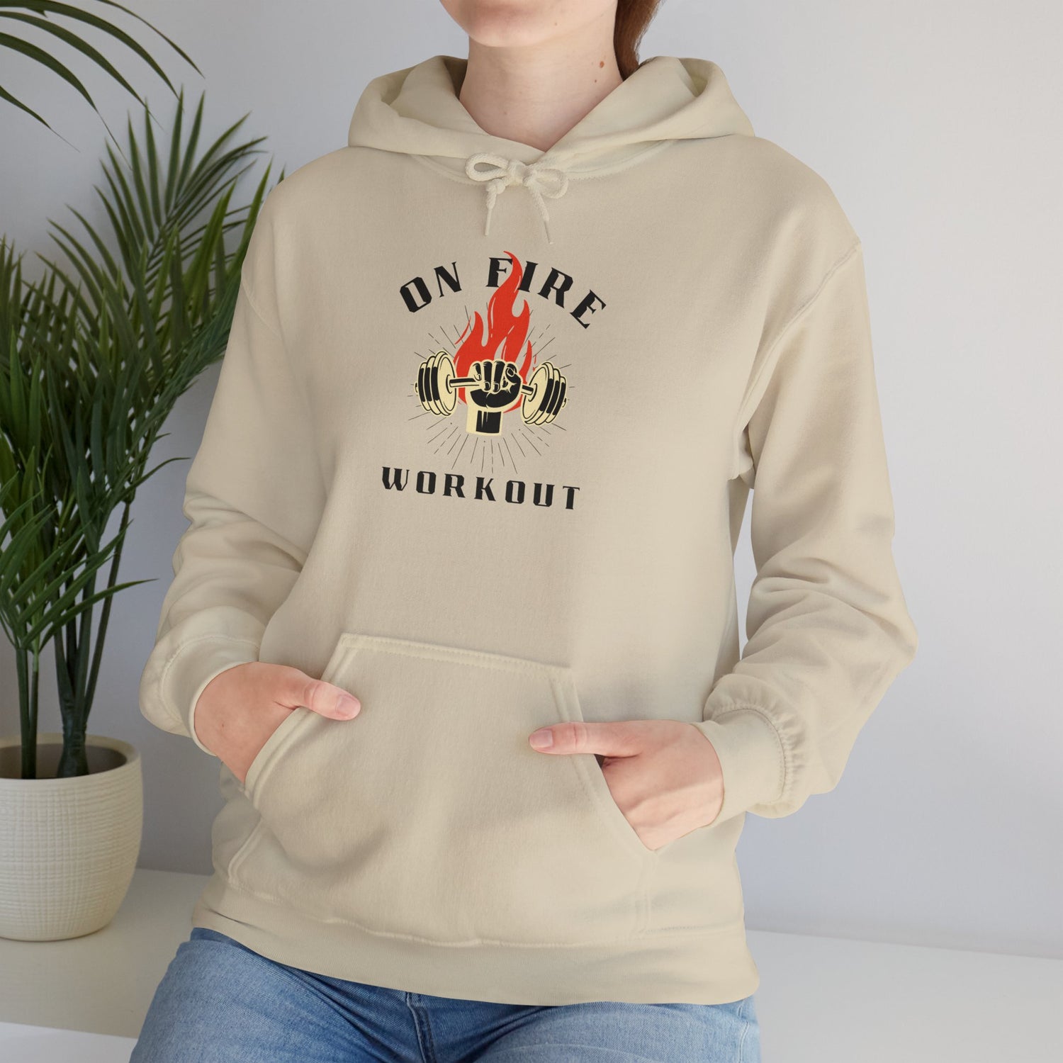 On Fire Workout Unisex Heavy Blend™ Hooded Sweatshirt