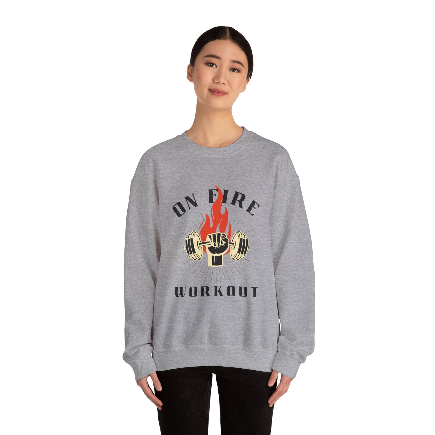 On Fire Workout Heavy Blend™ Crewneck Sweatshirt