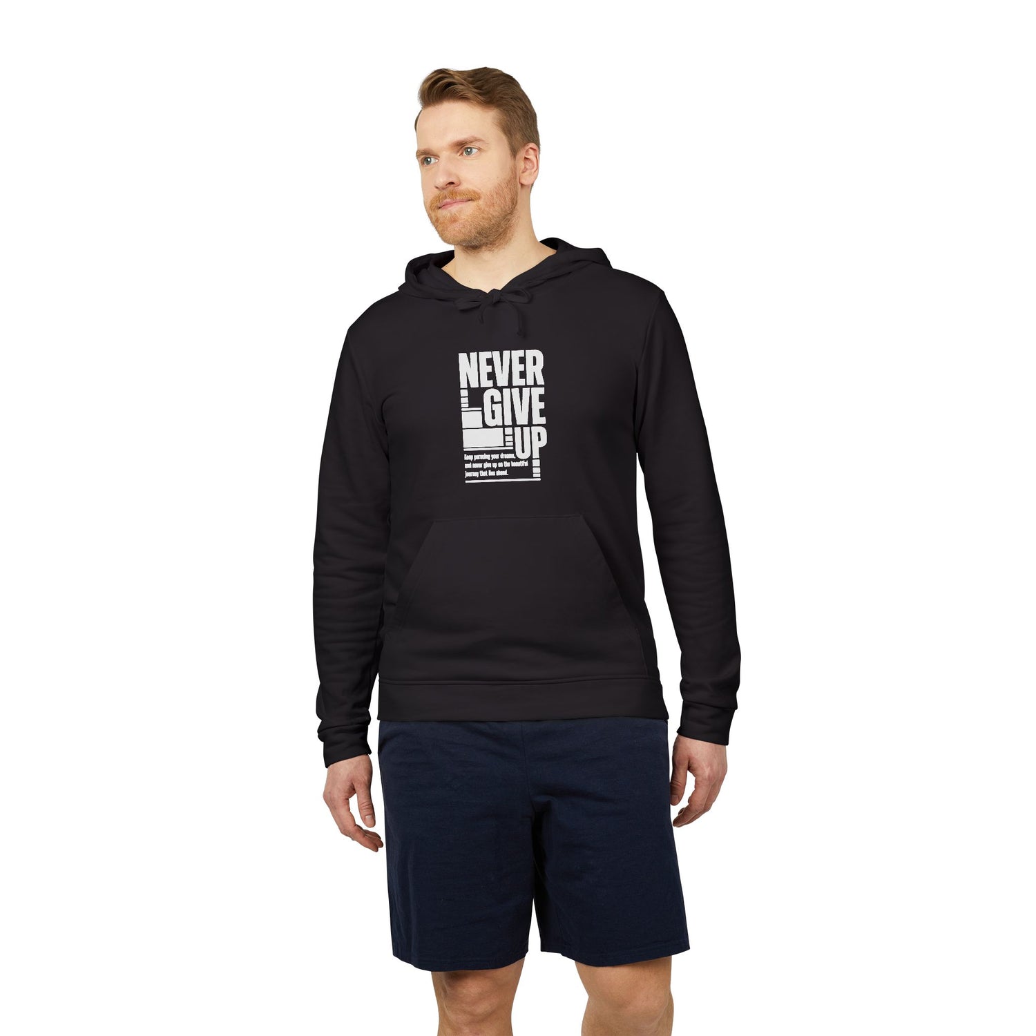 Never Give Up adidas Unisex Fleece Hoodie