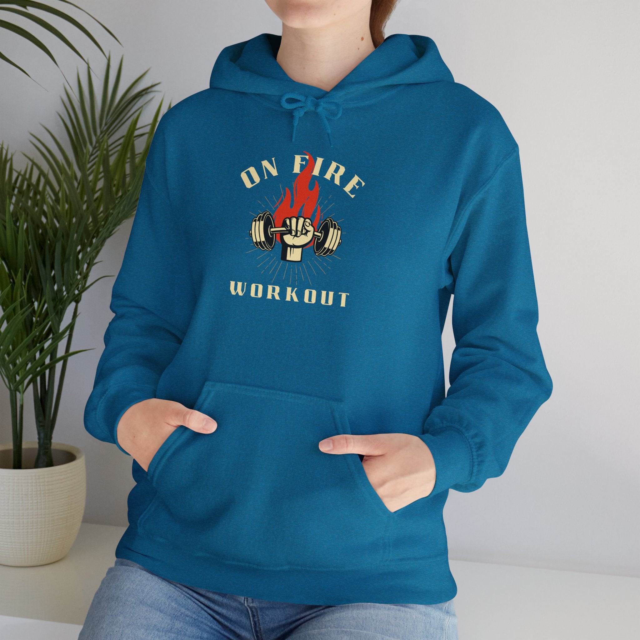 On Fire Workout Unisex Heavy Blend™ Hooded Sweatshirt