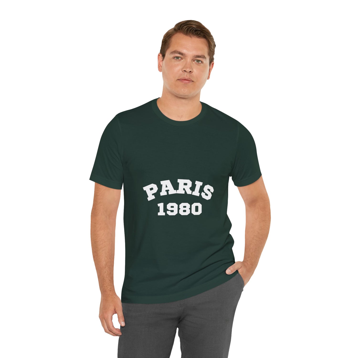 Paris 1980 Unisex Jersey Short Sleeve Tee