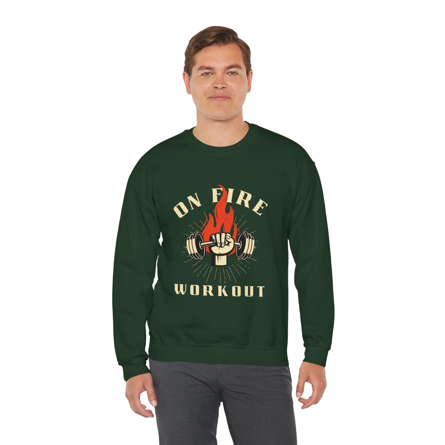 On Fire Workout Heavy Blend™ Crewneck Sweatshirt