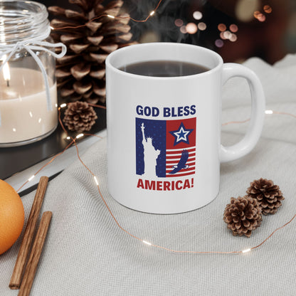 Bless America Ceramic Mug, (11oz, 15oz)