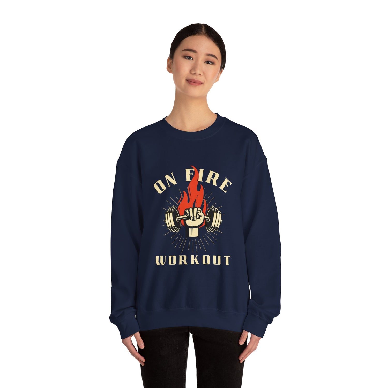 On Fire Workout Heavy Blend™ Crewneck Sweatshirt