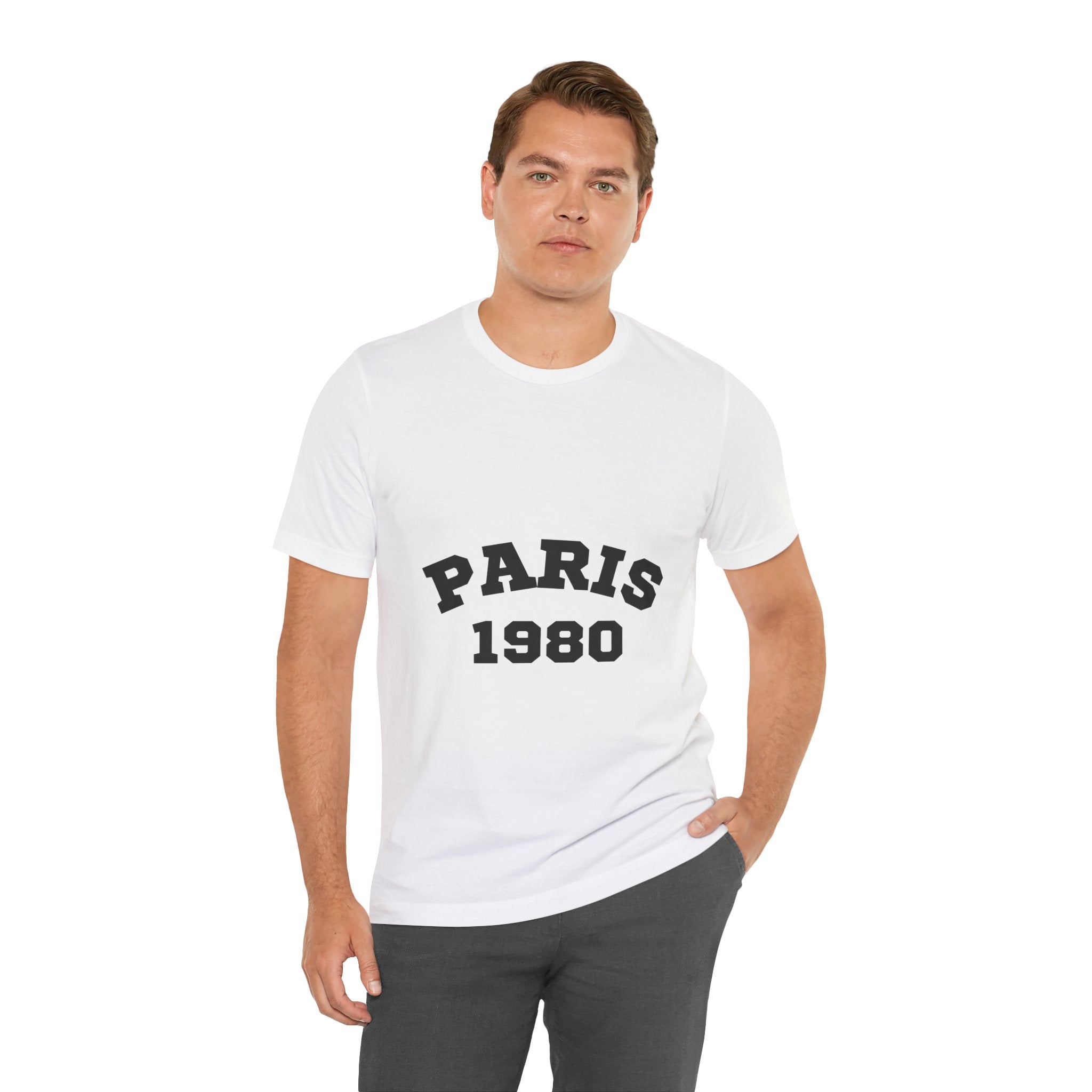 Paris 1980 Unisex Jersey Short Sleeve Tee