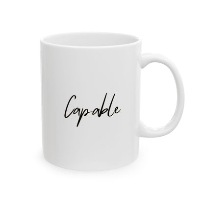 Capable Ceramic Mug, (11oz, 15oz)