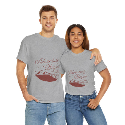 Adventure Begins Unisex Heavy Cotton Tee