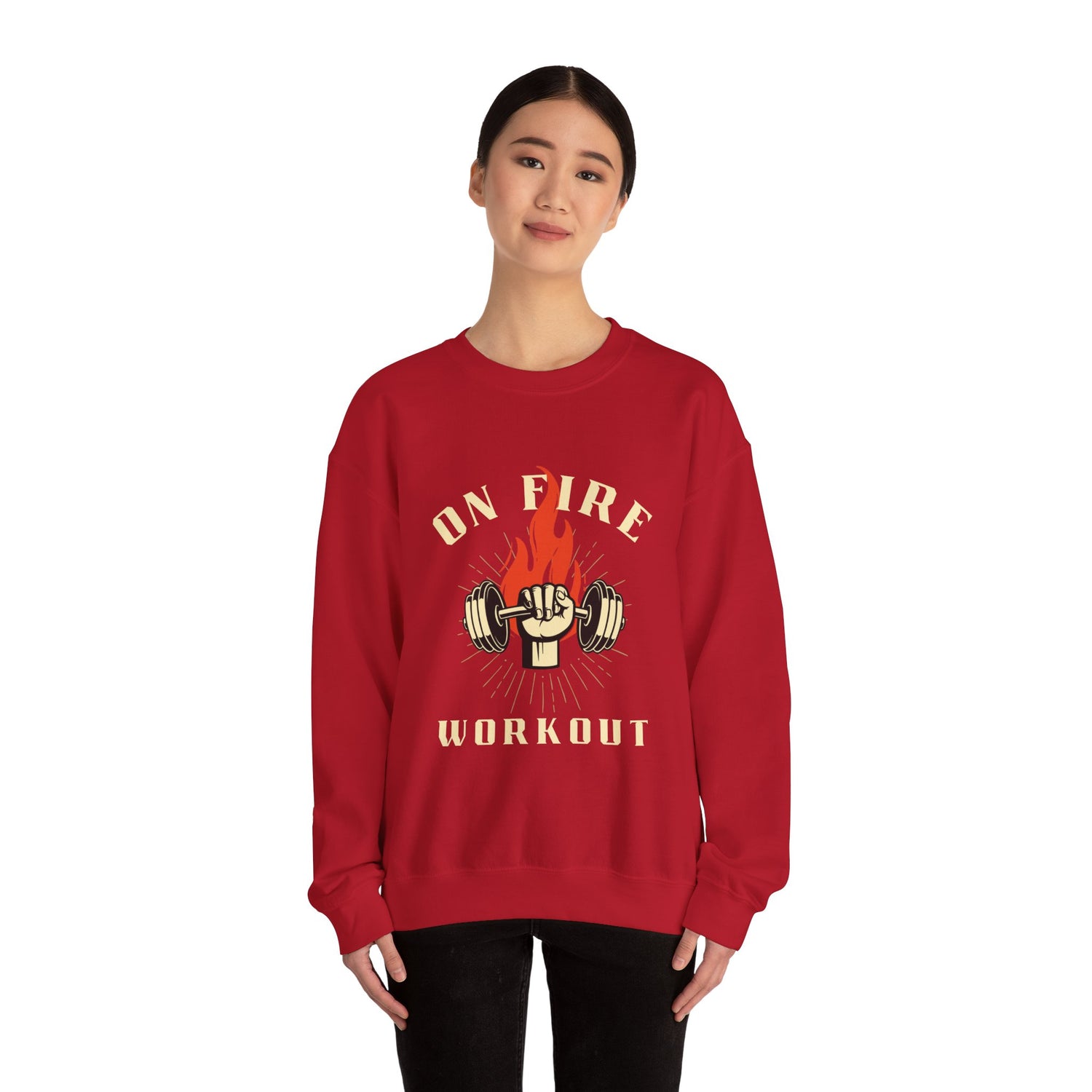 On Fire Workout Heavy Blend™ Crewneck Sweatshirt