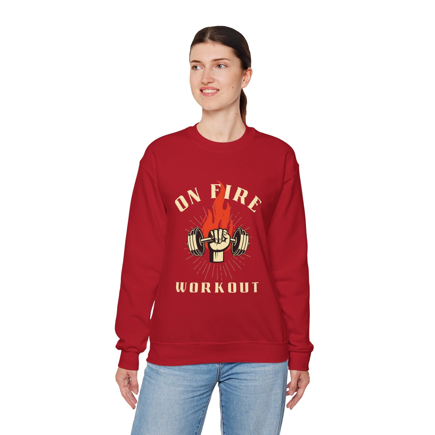 On Fire Workout Heavy Blend™ Crewneck Sweatshirt