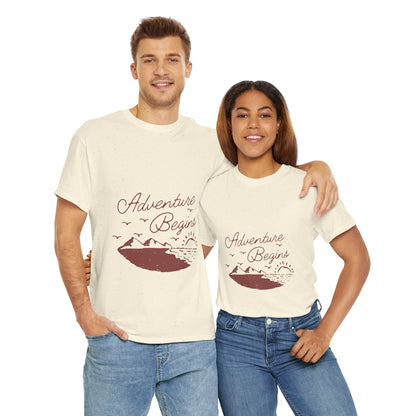 Adventure Begins Unisex Heavy Cotton Tee