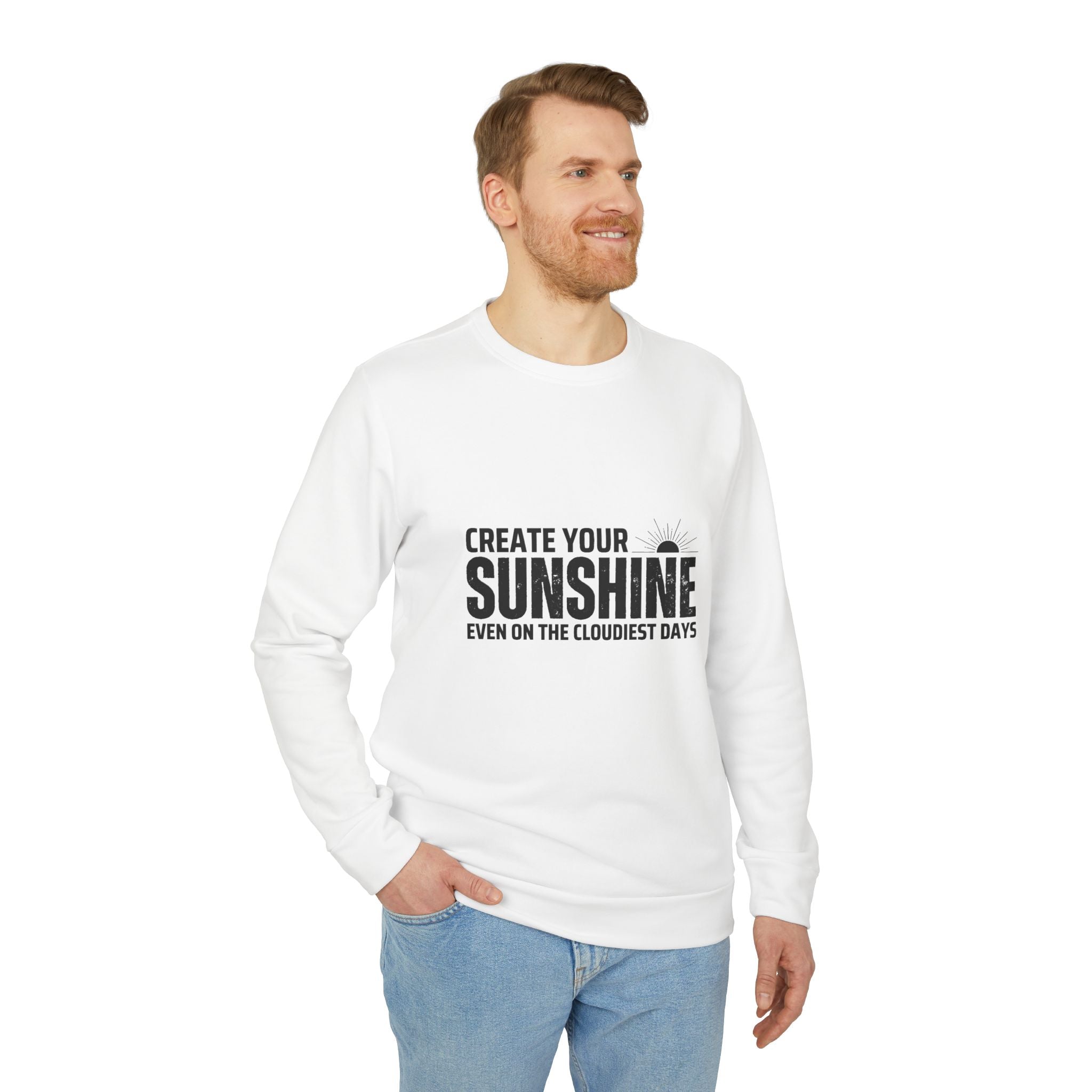 Sunshine adidas Unisex Fleece Crewneck Sweatshirt