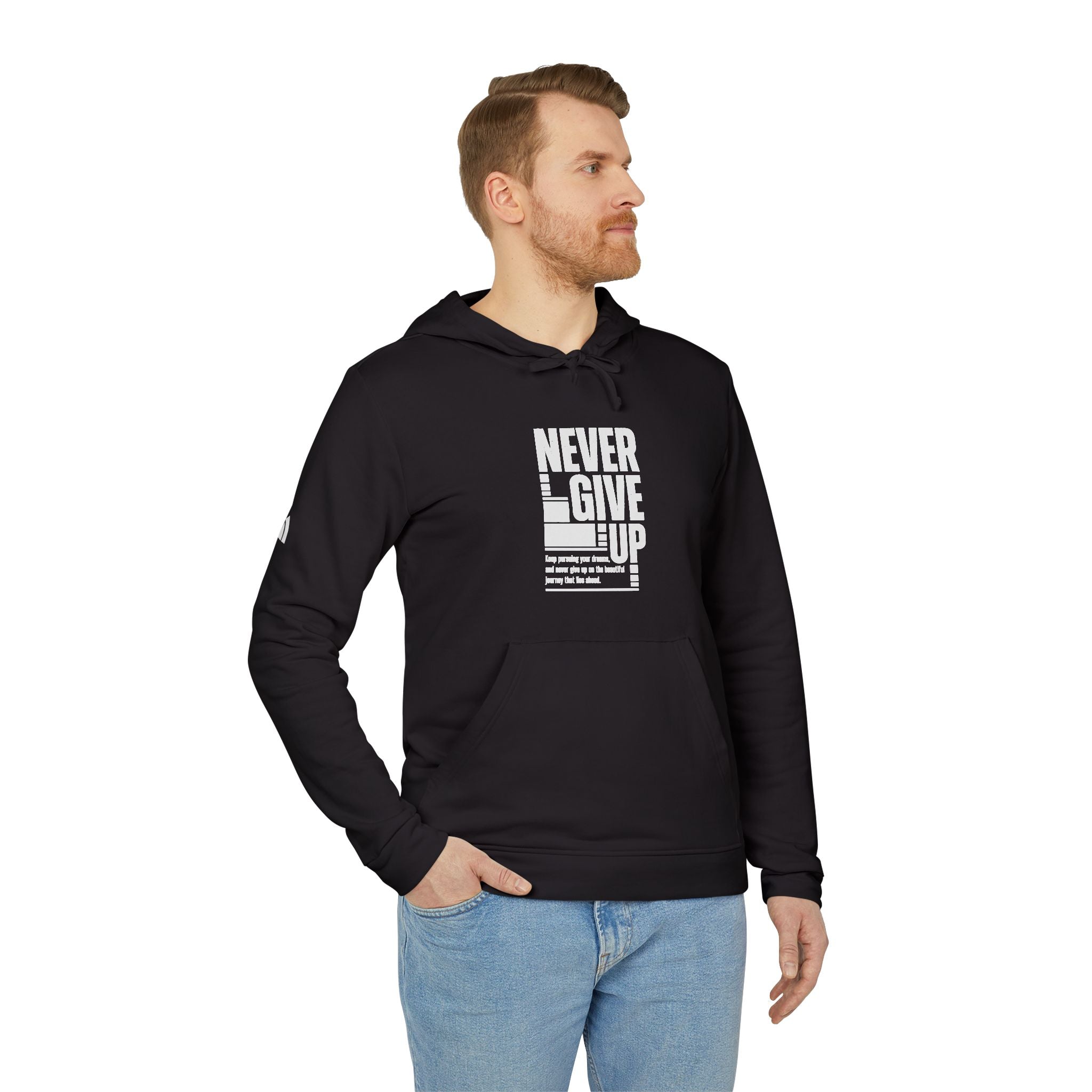 Never Give Up adidas Unisex Fleece Hoodie