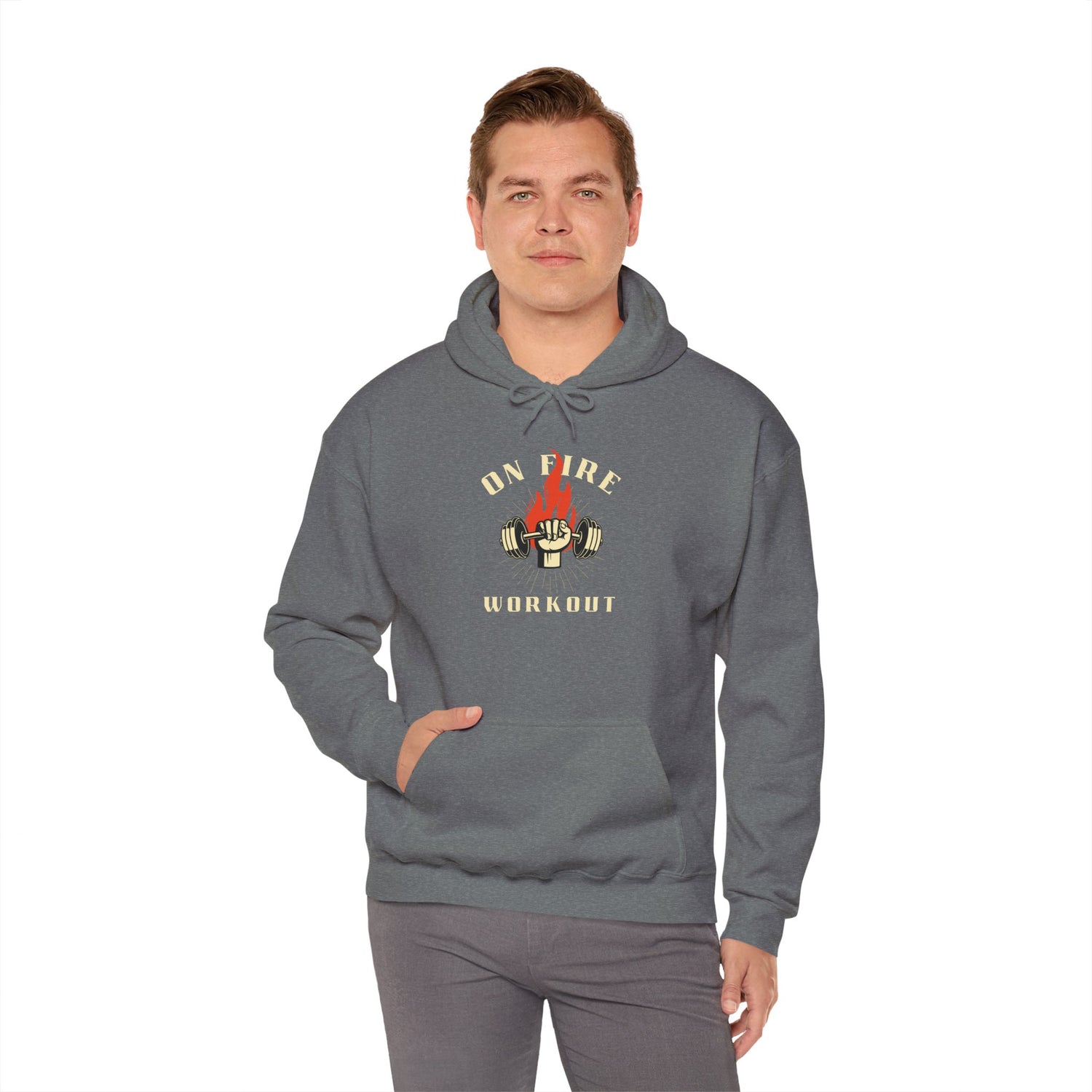 On Fire Workout Unisex Heavy Blend™ Hooded Sweatshirt