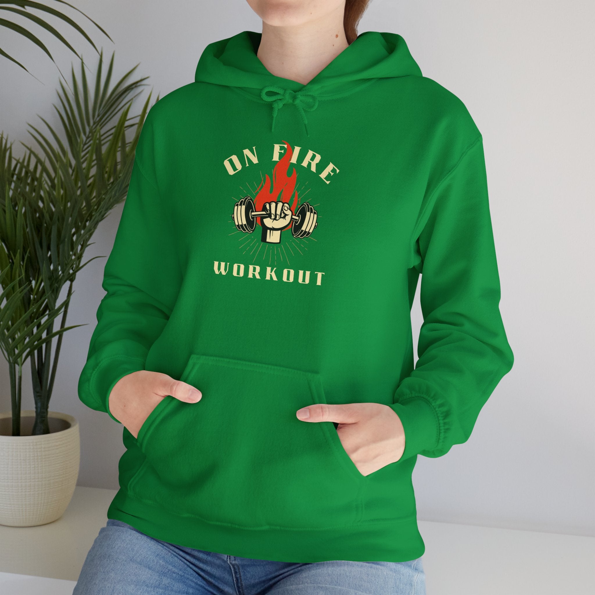 On Fire Workout Unisex Heavy Blend™ Hooded Sweatshirt