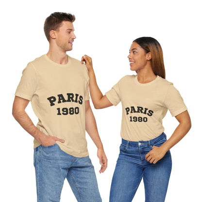 Paris 1980 Unisex Jersey Short Sleeve Tee