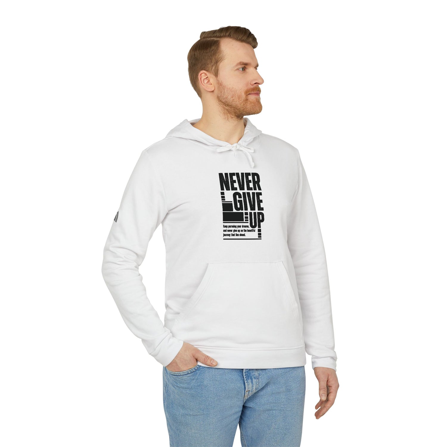 Never Give Up adidas Unisex Fleece Hoodie