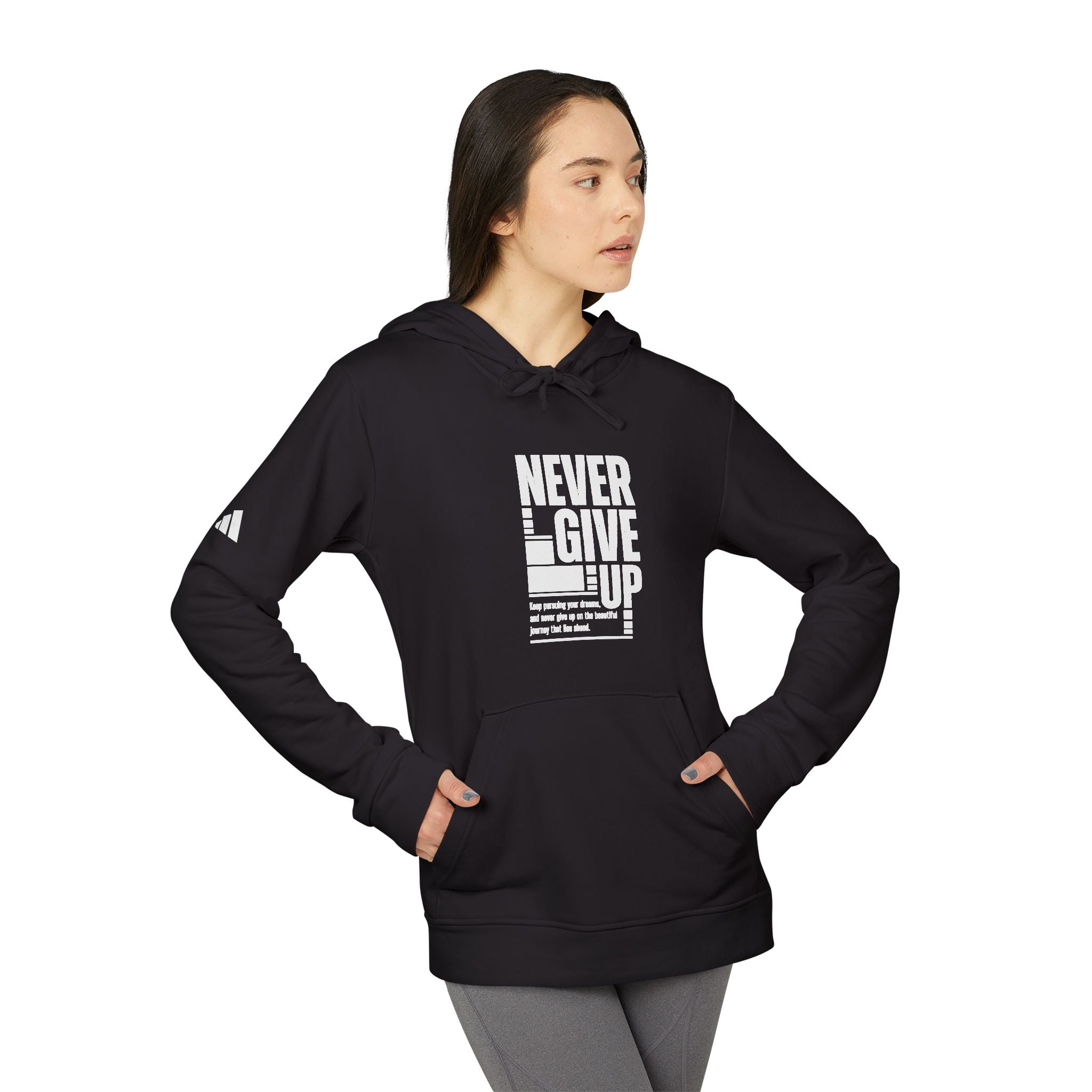 Never Give Up adidas Unisex Fleece Hoodie