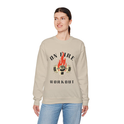 On Fire Workout Heavy Blend™ Crewneck Sweatshirt