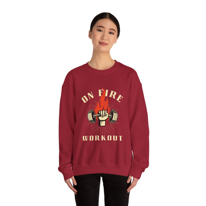 On Fire Workout Heavy Blend™ Crewneck Sweatshirt