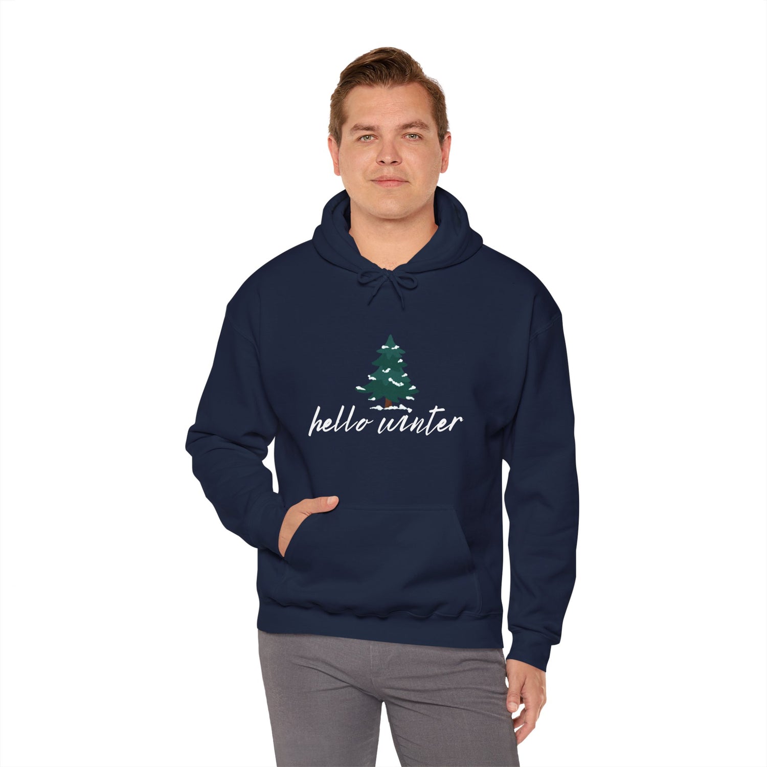 Hello Winter Unisex Heavy Blend™ Hooded Sweatshirt