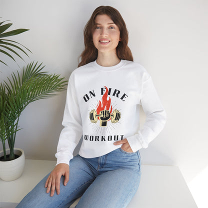 On Fire Workout Heavy Blend™ Crewneck Sweatshirt