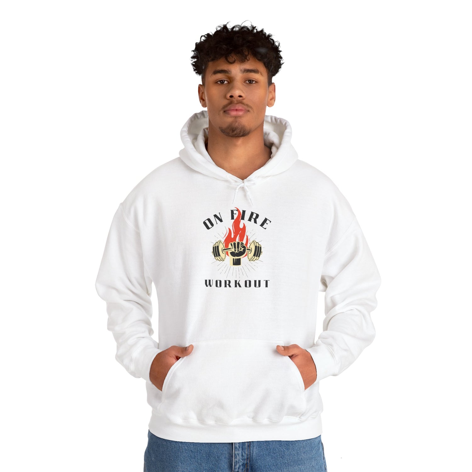 On Fire Workout Unisex Heavy Blend™ Hooded Sweatshirt