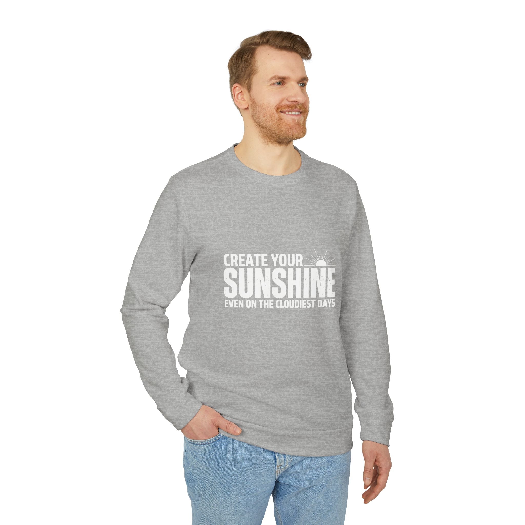 Sunshine adidas Unisex Fleece Crewneck Sweatshirt