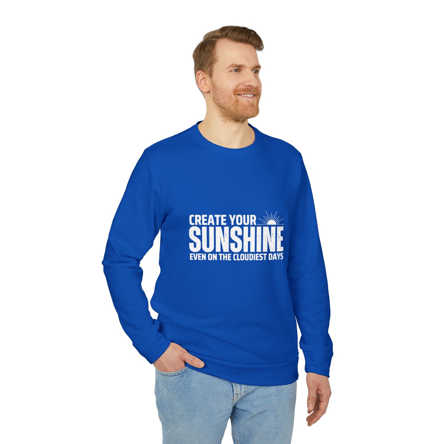 Sunshine adidas Unisex Fleece Crewneck Sweatshirt