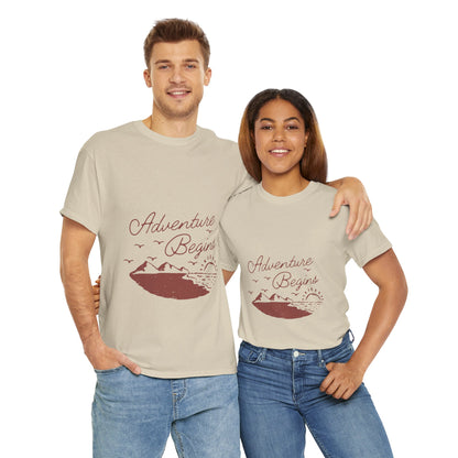 Adventure Begins Unisex Heavy Cotton Tee