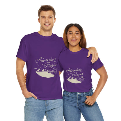 Adventure Begins Unisex Heavy Cotton Tee