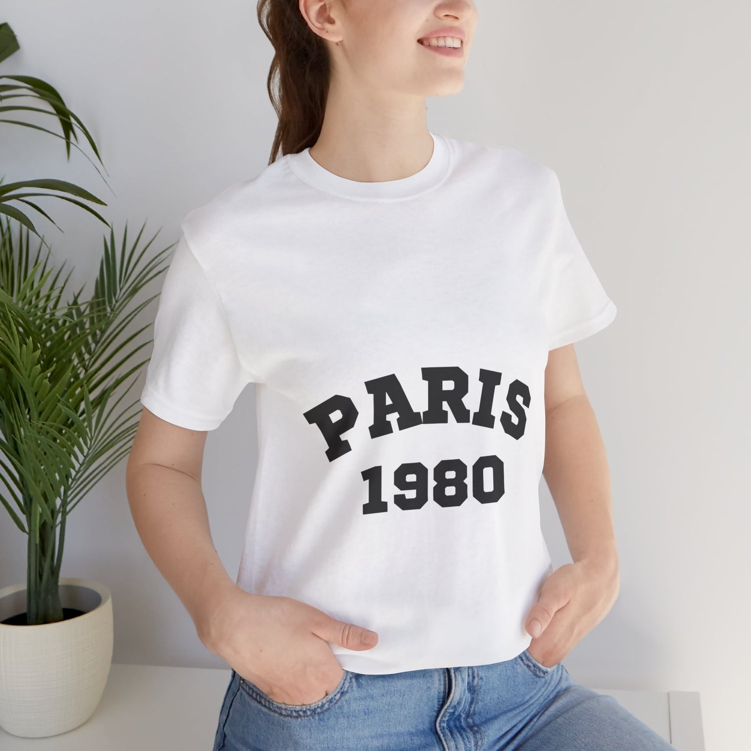 Paris 1980 Unisex Jersey Short Sleeve Tee