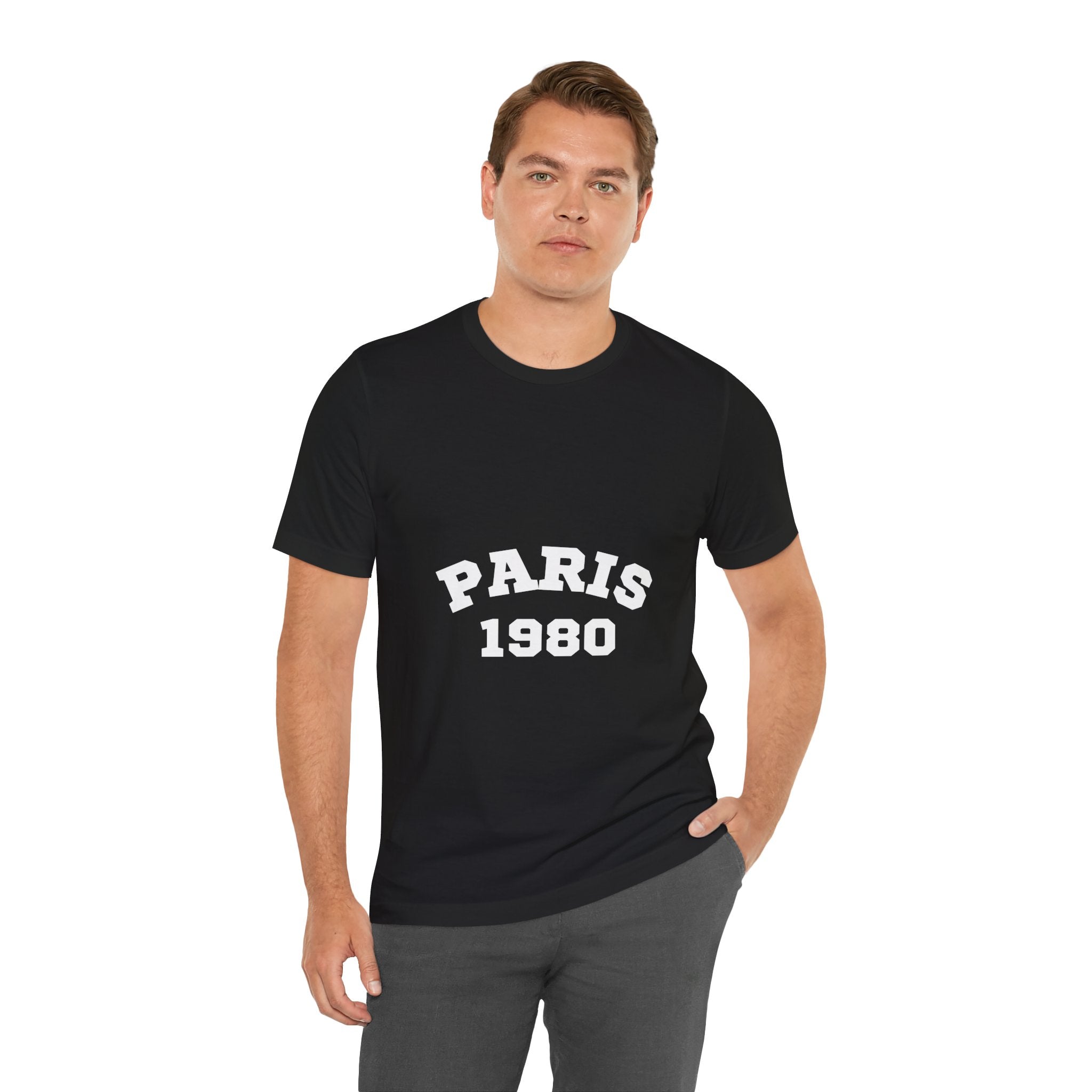 Paris 1980 Unisex Jersey Short Sleeve Tee