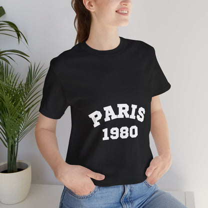 Paris 1980 Unisex Jersey Short Sleeve Tee